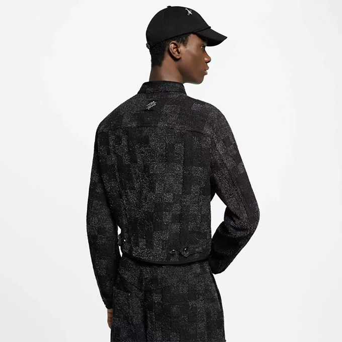 lv louis vuitton damier tweed bomber jacket
